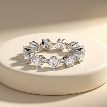 Linea Maxi Station Ring – White Diamond