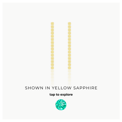 Juno Tennis Drop Earrings – Colombian Green Emerald
