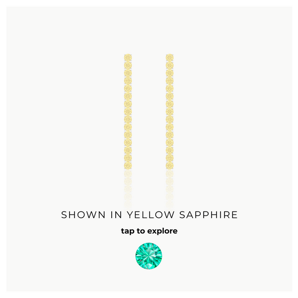 Juno Tennis Drop Earrings – Colombian Green Emerald