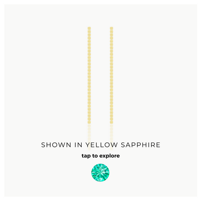 Juno Tennis Line Earrings – Colombian Green Emerald