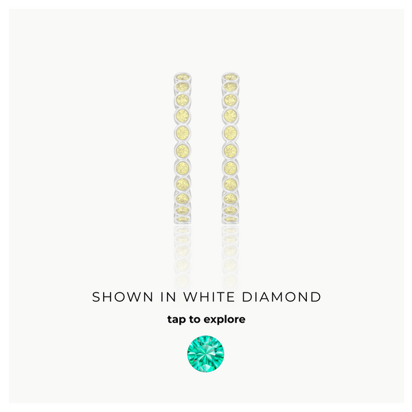 Forma Grande Hoop Earrings – Colombian Green Emerald