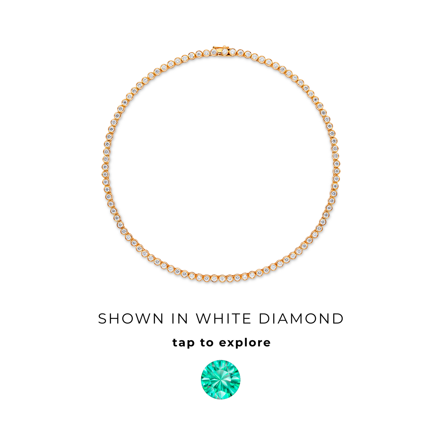 Forma Tennis Necklace – Colombian Green Emerald