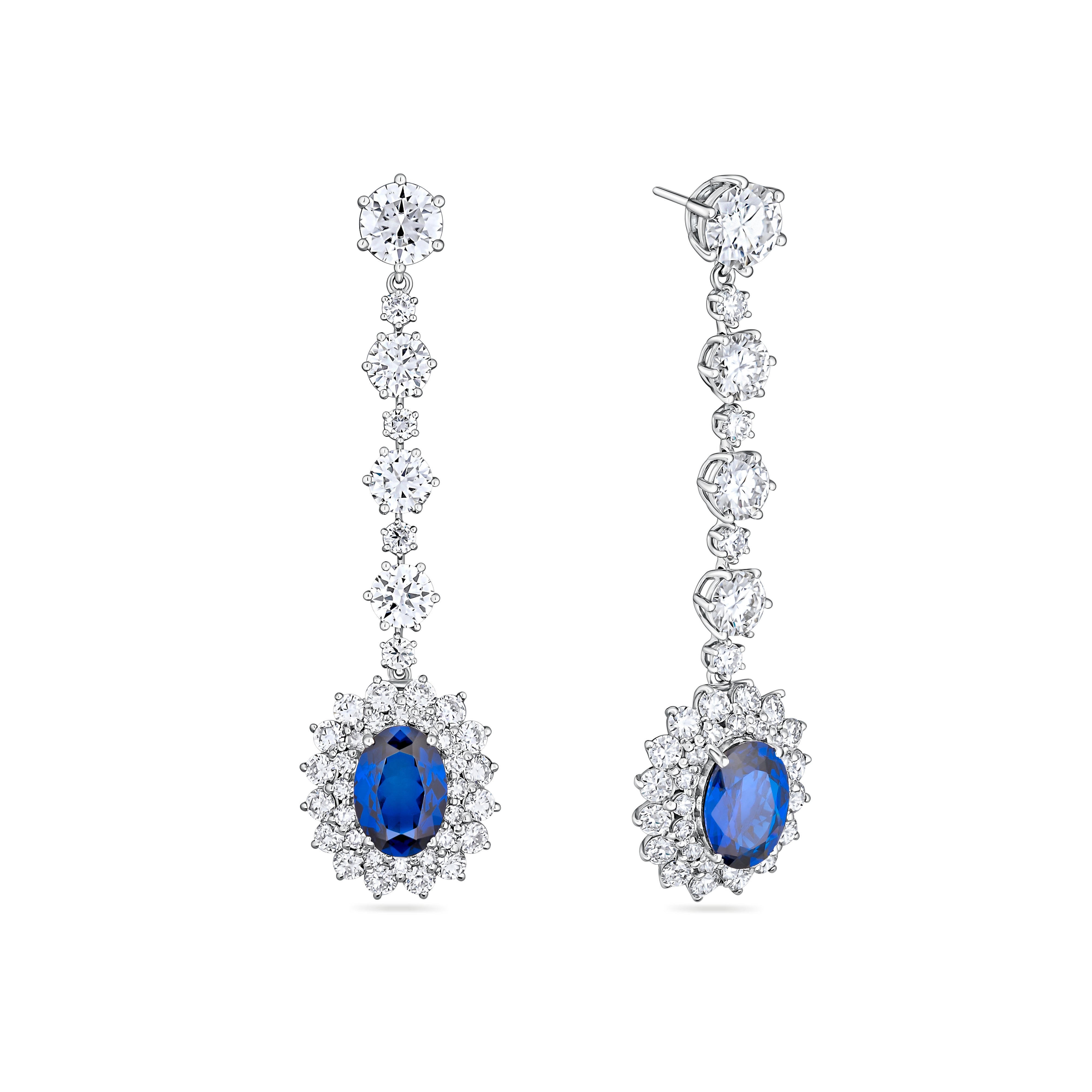 Velara Regina Earrings – Blue Sapphire