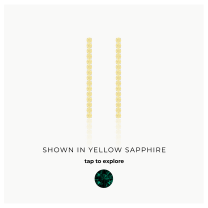 Juno Tennis Drop Earrings – Zambian Green Emerald