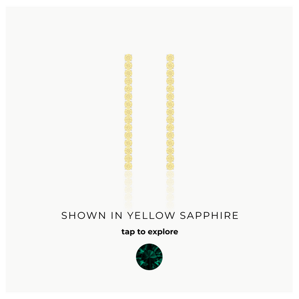 Juno Tennis Drop Earrings – Zambian Green Emerald