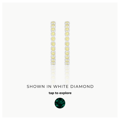 Forma Grande Hoop Earrings – Zambian Green Emerald