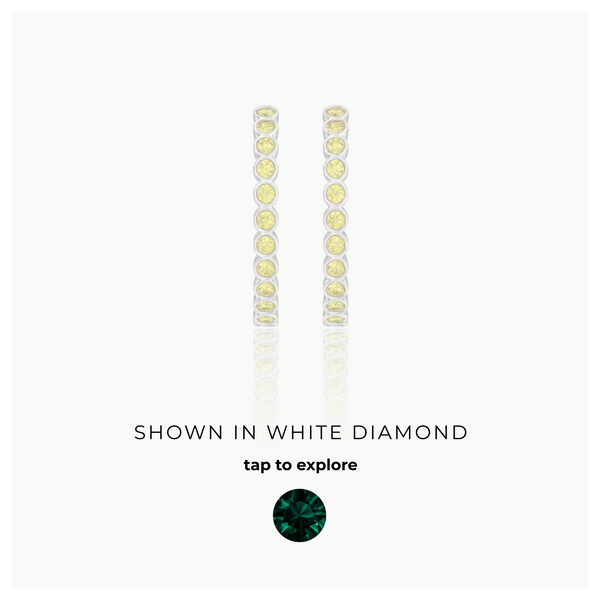 Forma Grande Hoop Earrings – Zambian Green Emerald