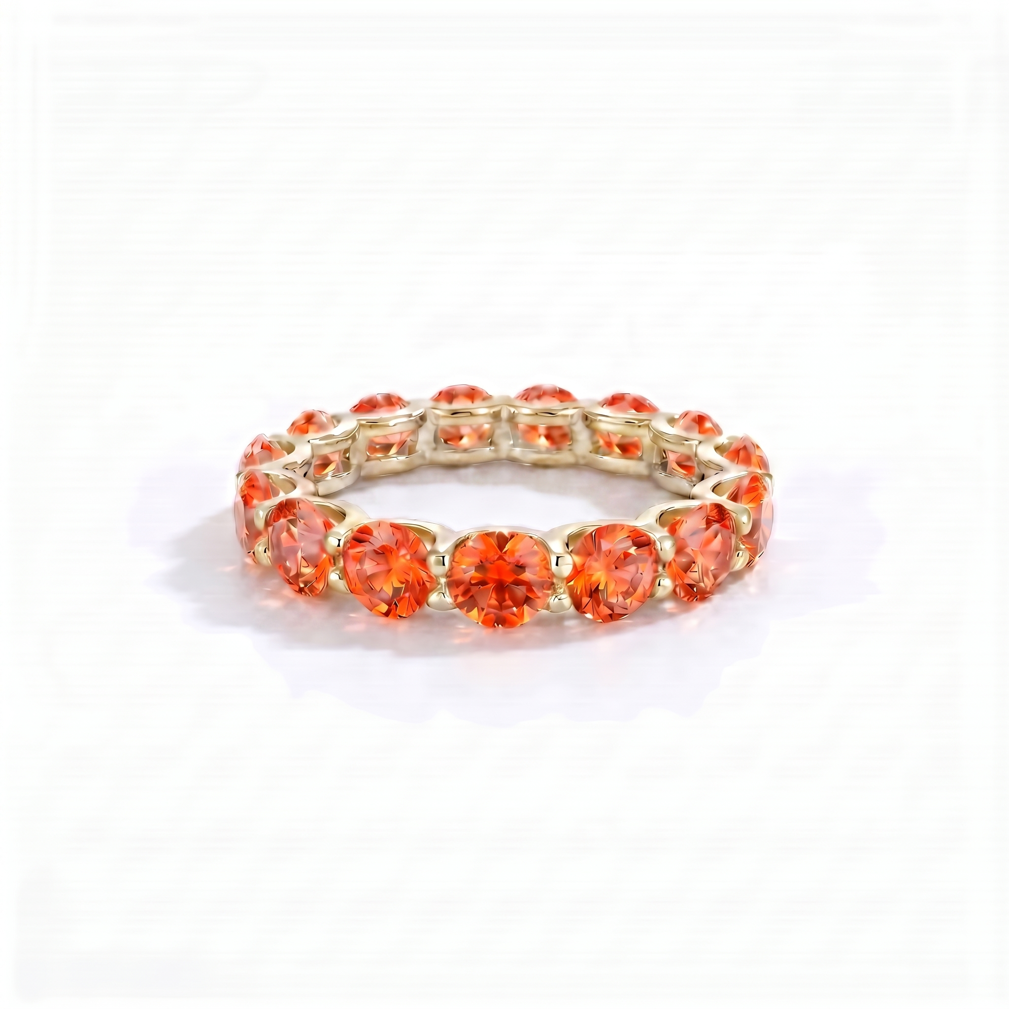 Linea Maxi Ring – Orange Padparadscha Sapphire
