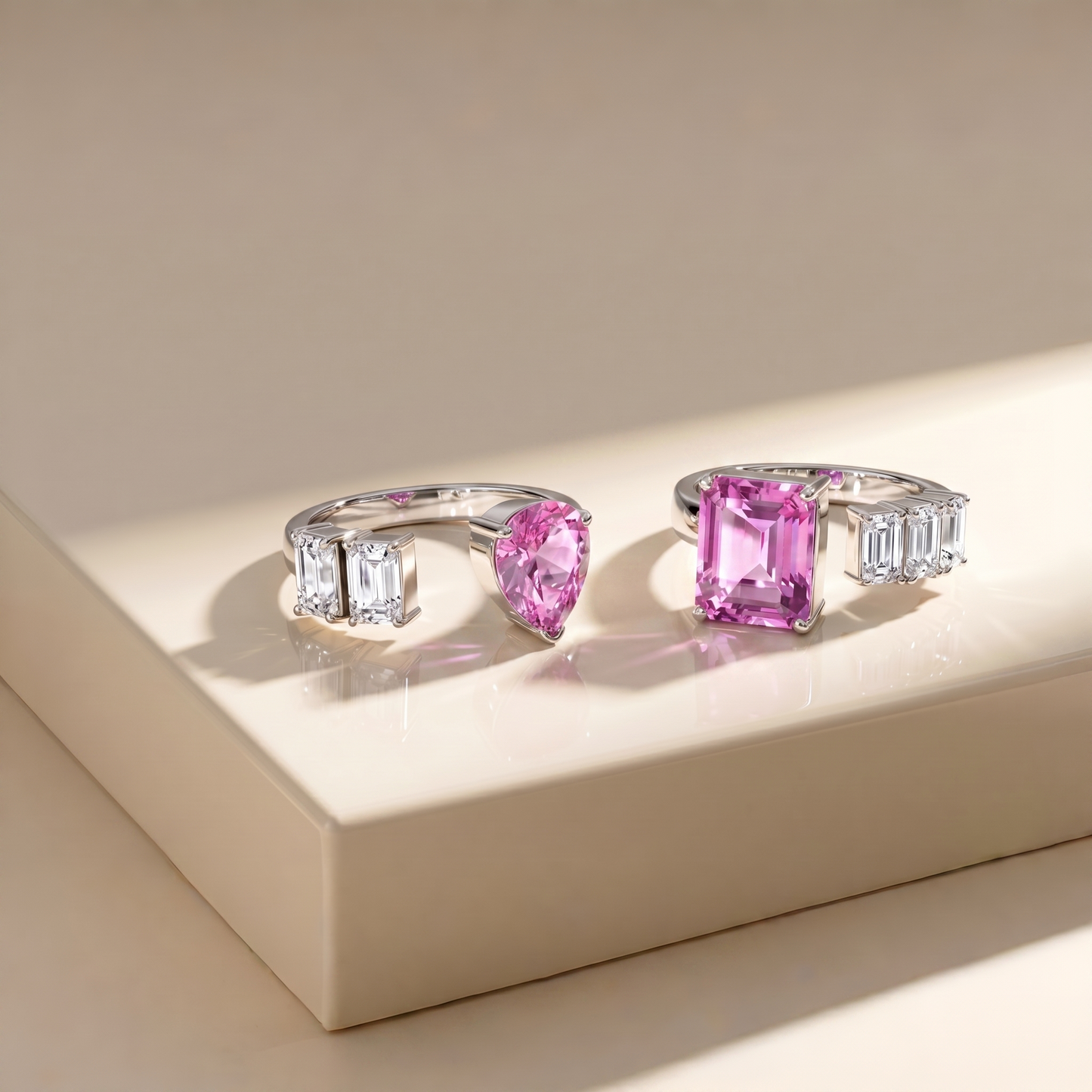 Nova Open Ring – Light Pink Sapphire