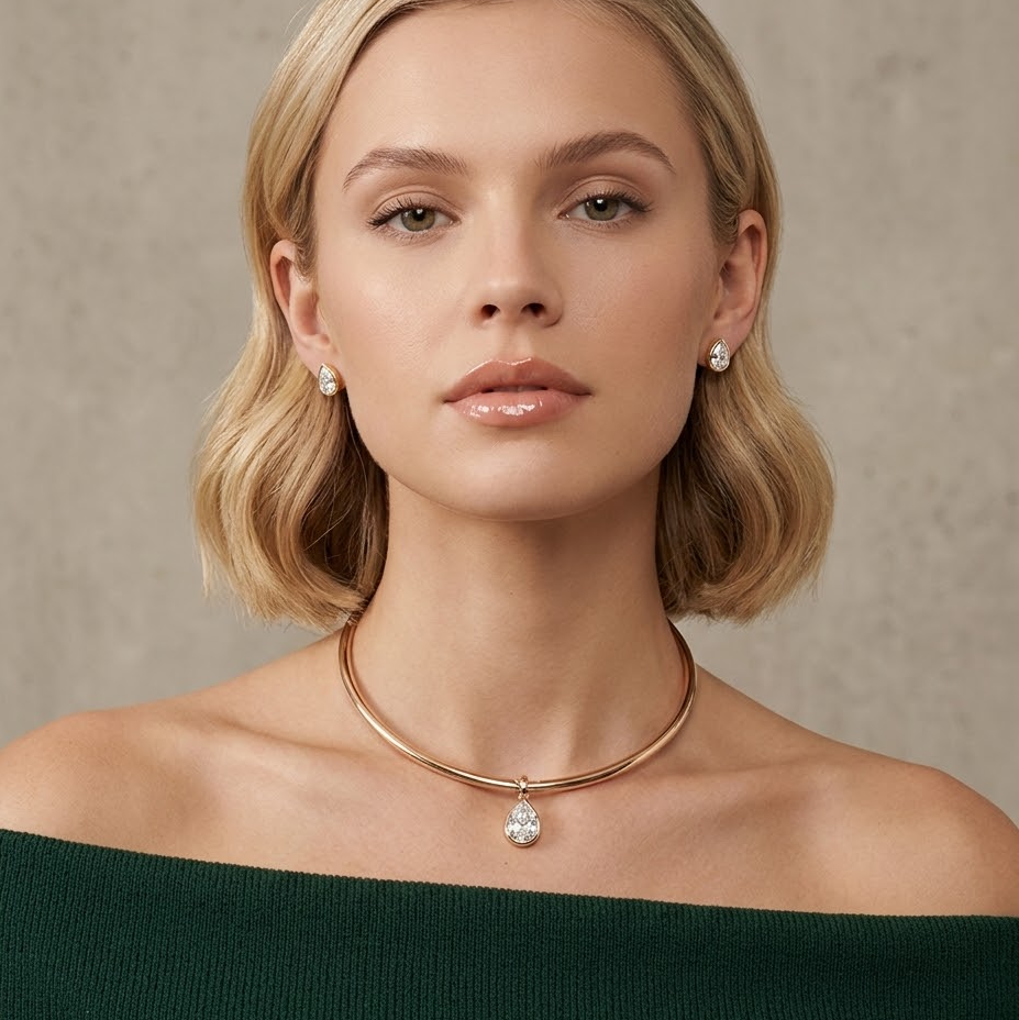 Nova Bold Solitaire Pendant – White Diamond