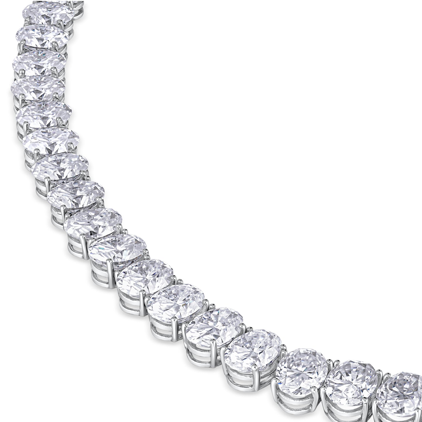 Velara Majestic Tennis Necklace 114ct – White Diamond