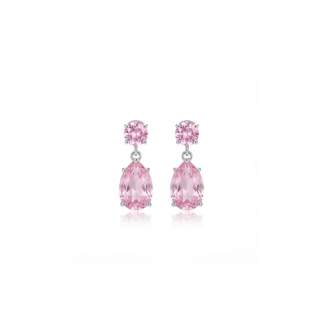 Nova Duet Earrings – Light Pink Sapphire