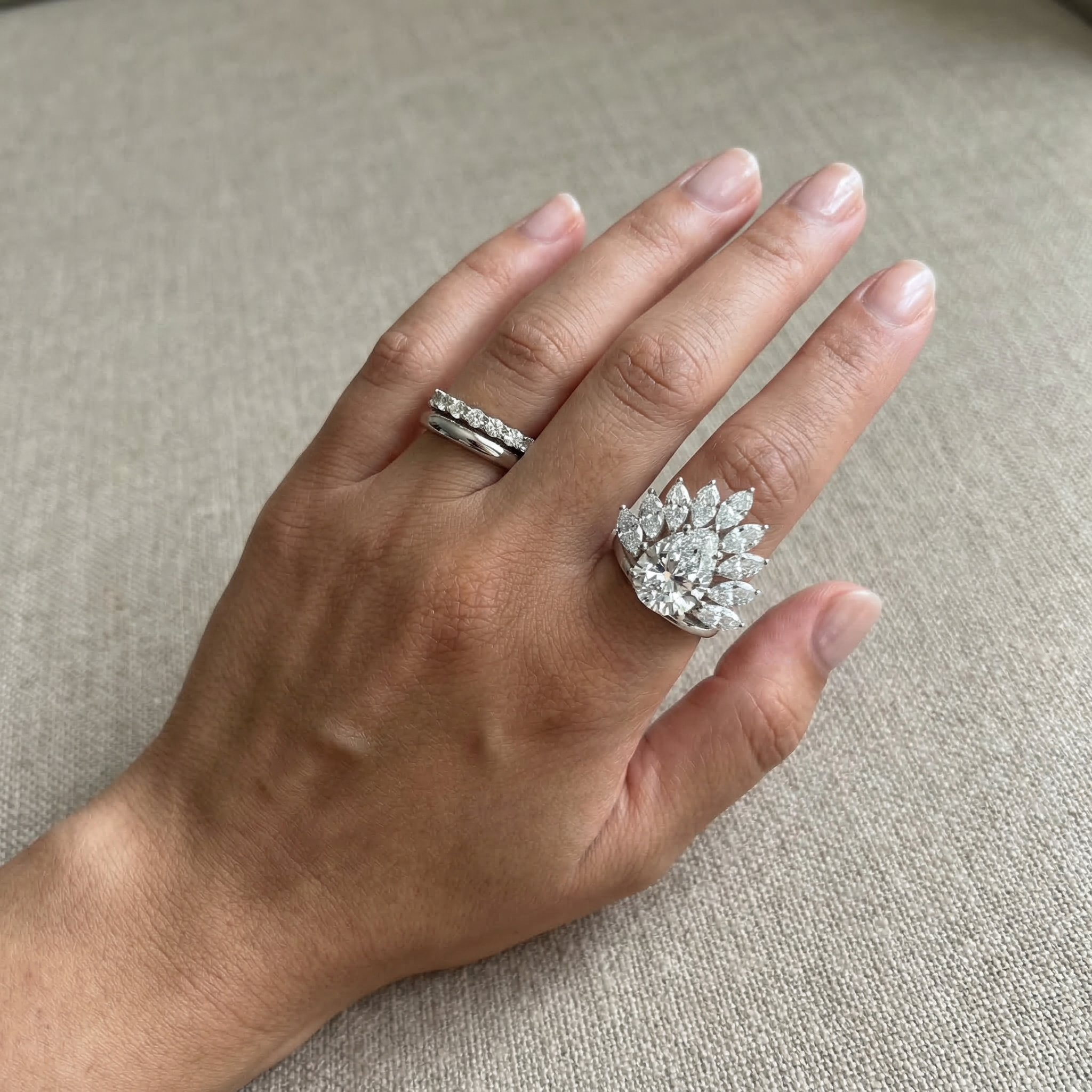 Nova Pavone Ring – White Diamond