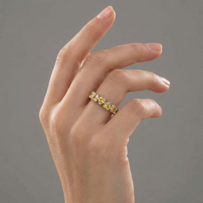 Amore Frame Eternity Ring – Yellow Sapphire