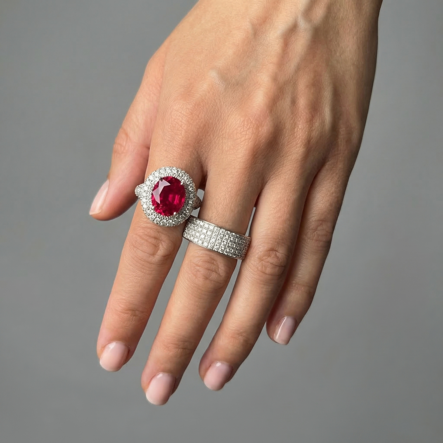 Velara Statement Ring – Red Ruby