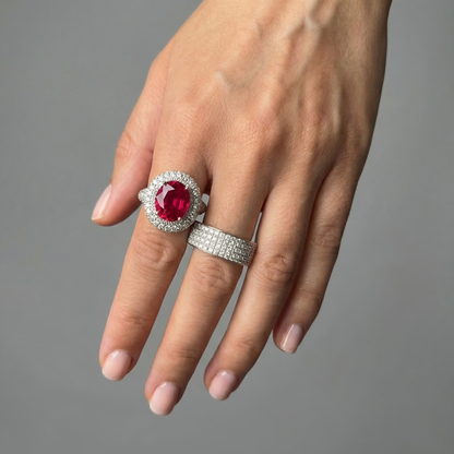 Velara Statement Ring – Red Ruby