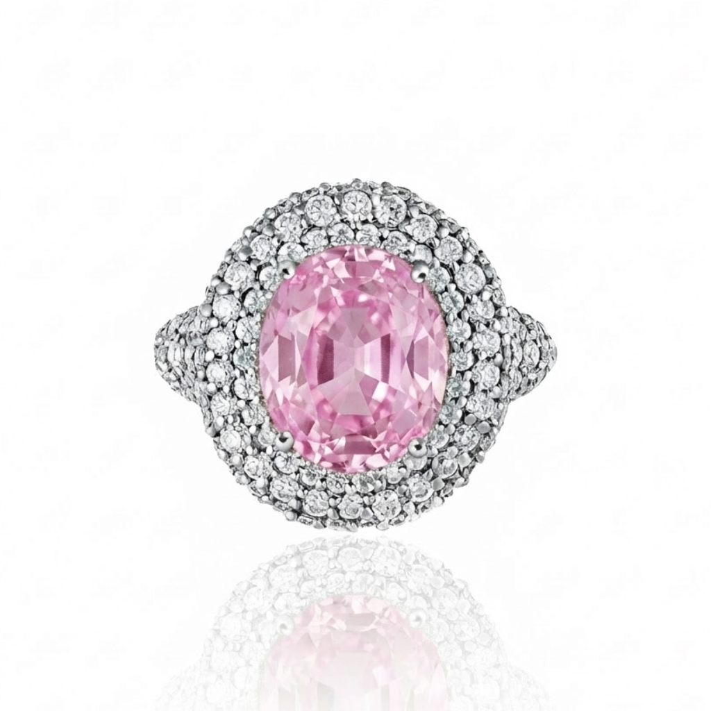 Velara Statement Ring – Light Pink Sapphire