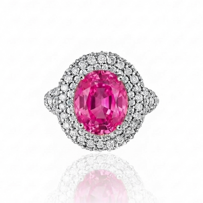 Velara Statement Ring – Vivid Pink Sapphire