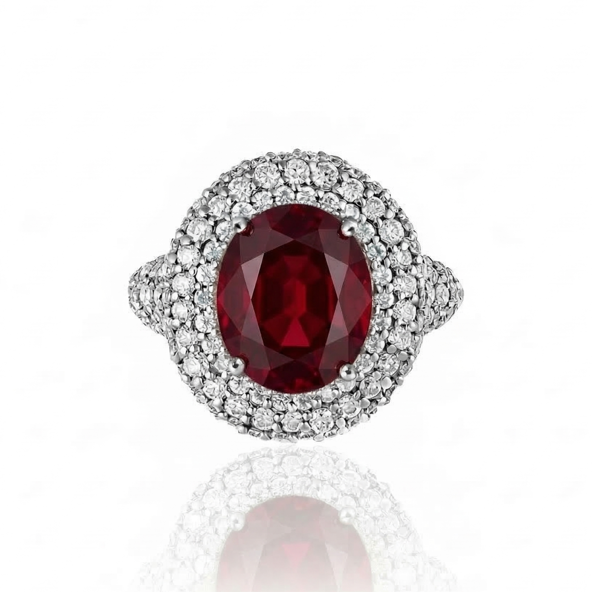 Velara Statement Ring – Deep Red Garnet