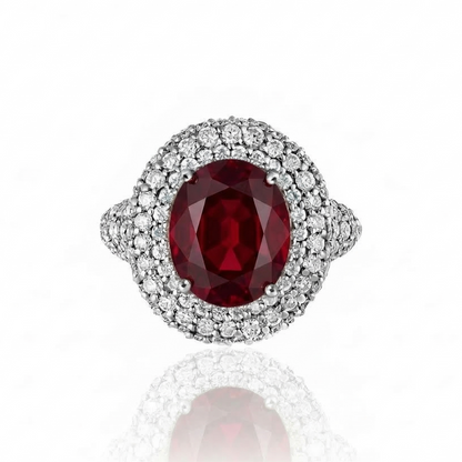 Velara Statement Ring – Deep Red Garnet