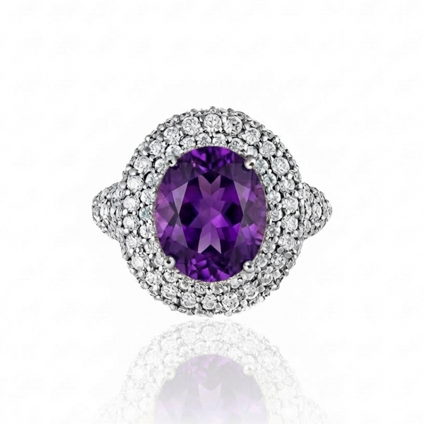 Velara Statement Ring – Purple Sapphire