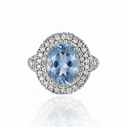 Velara Statement Ring – Light Blue Aquamarine