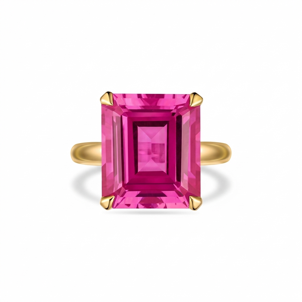 Nexus Bold Solitaire Ring – Vivid Pink Sapphire