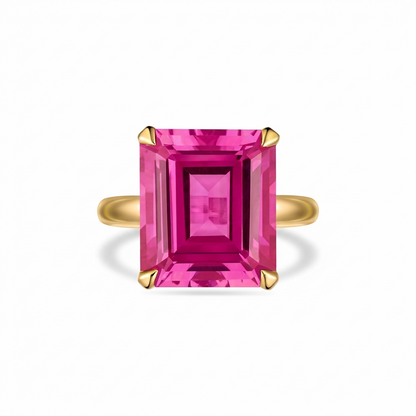 Nexus Bold Solitaire Ring – Vivid Pink Sapphire