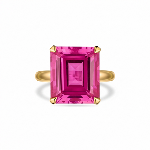 Nexus Bold Solitaire Ring – Vivid Pink Sapphire
