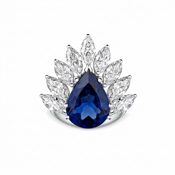 Nova Pavone Ring – Blue Sapphire