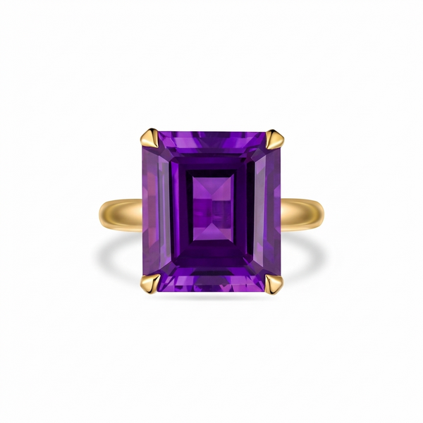 Nexus Bold Solitaire Ring – Purple Sapphire