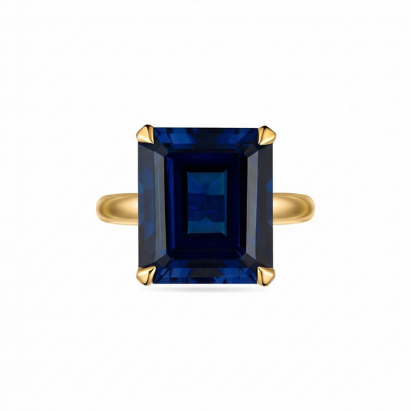 Nexus Bold Solitaire Ring – Blue Sapphire