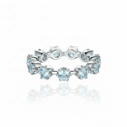 Linea Maxi Station Ring – Light Blue Aquamarine