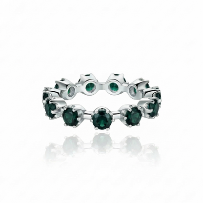 Linea Maxi Station Ring – Zambian Green Emerald
