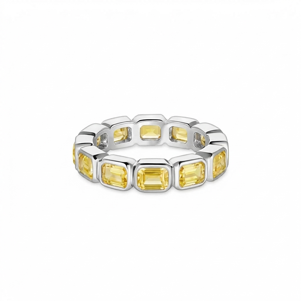 Nexus Lateral Eternity Ring – Yellow Sapphire