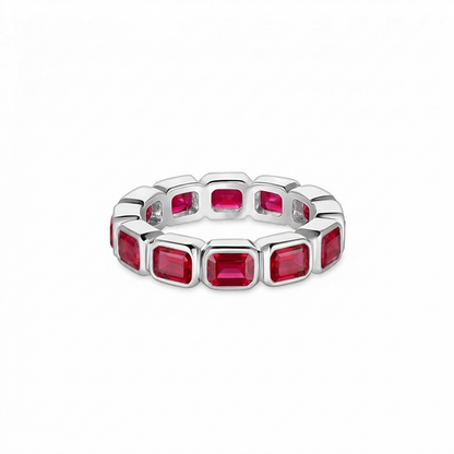 Nexus Lateral Eternity Ring – Red Ruby