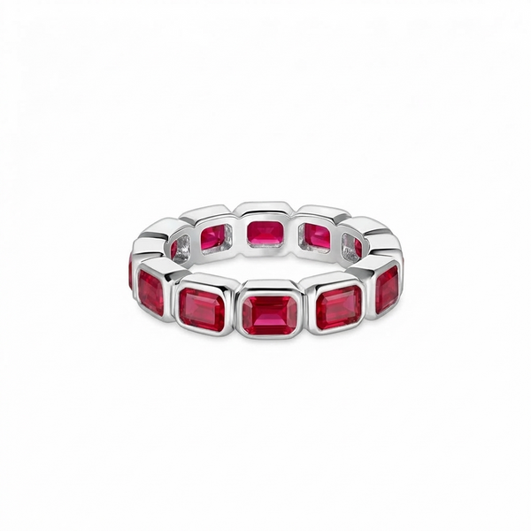 Nexus Lateral Eternity Ring – Red Ruby