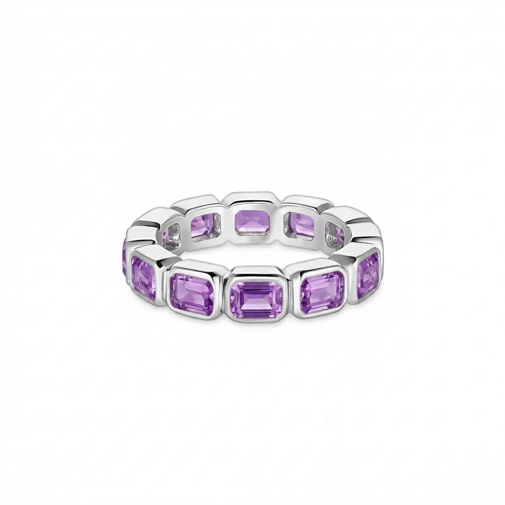 Nexus Lateral Eternity Ring – Purple Sapphire