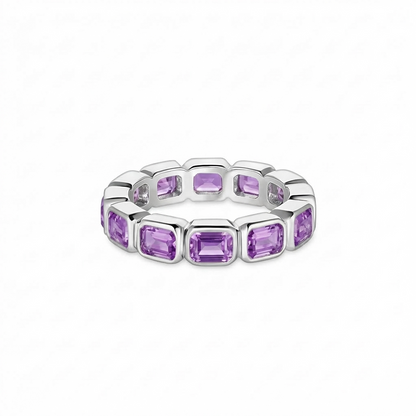 Nexus Lateral Eternity Ring – Purple Sapphire