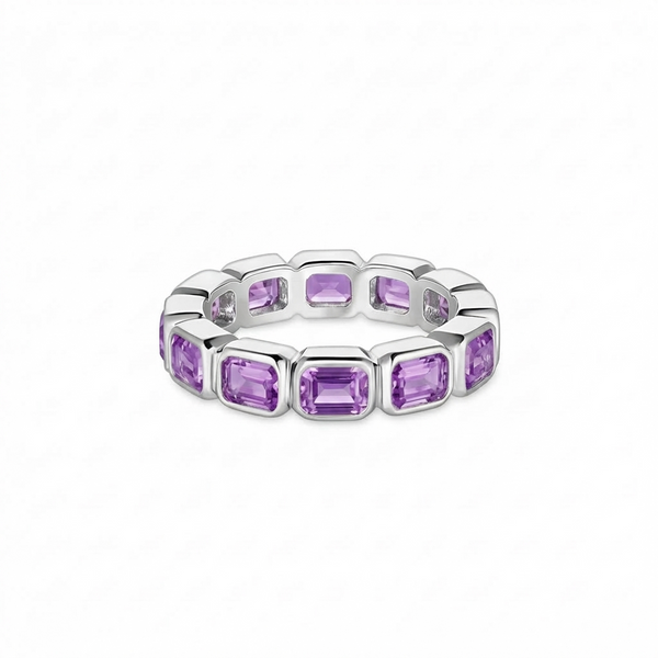 Nexus Lateral Eternity Ring – Purple Sapphire