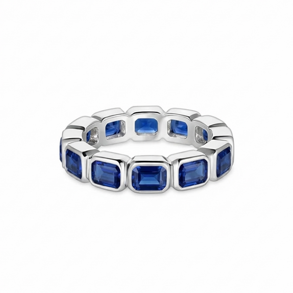 Nexus Lateral Eternity Ring – Blue Sapphire