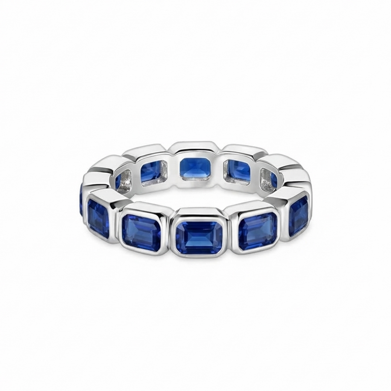 Nexus Lateral Eternity Ring – Blue Sapphire