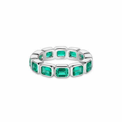 Nexus Lateral Eternity Ring – Colombian Green Emerald