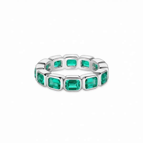 Nexus Lateral Eternity Ring – Colombian Green Emerald