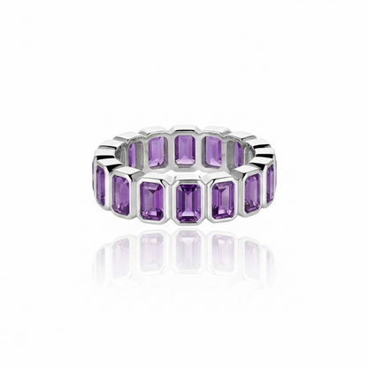 Nexus Vertical Eternity Ring – Purple Sapphire