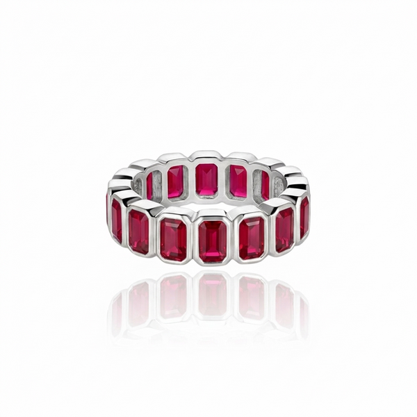 Nexus Vertical Eternity Ring – Red Ruby