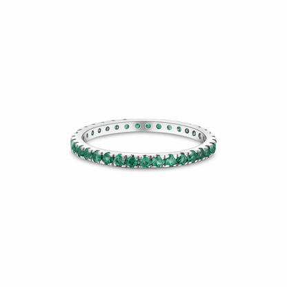Linea Mini Ring – Zambian Green Emerald