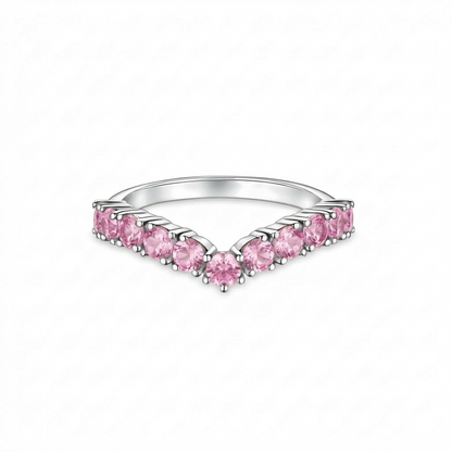 Linea V Demi Grande Ring – Light Pink Sapphire