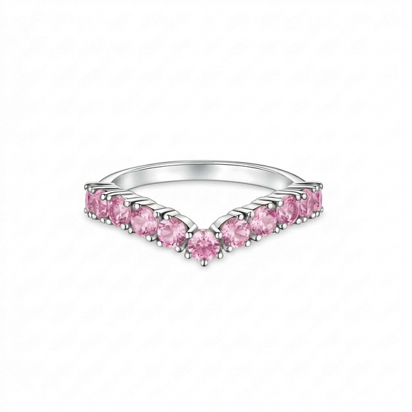 Linea V Demi Grande Ring – Light Pink Sapphire