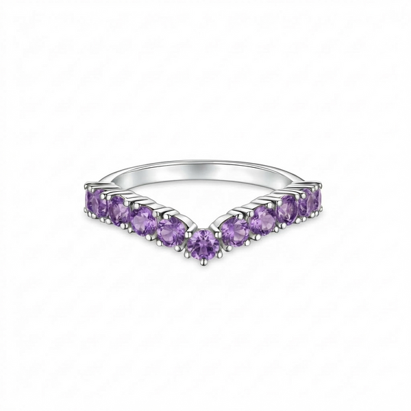 Linea V Demi Grande Ring – Purple Amethyst